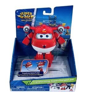 Super Wings SuperCharge Transforming Supercharged Jett Action Figure Alpha Group